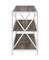 Walker Edison Gray Wash/White Metal X-Frame Industrial Wood Bookshelf